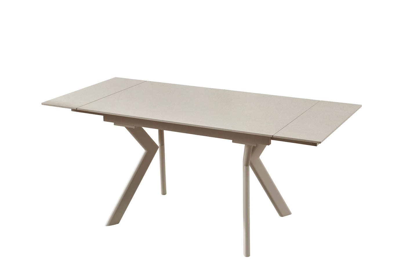 Table à manger extensible avec plateau en céramique, 140/200x80xH76CM - ARIA