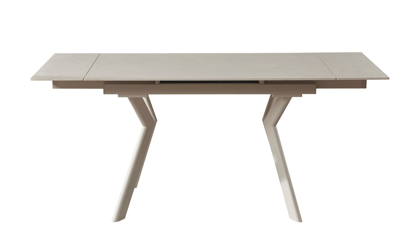 Table à manger extensible avec plateau en céramique, 140/200x80xH76CM - ARIA