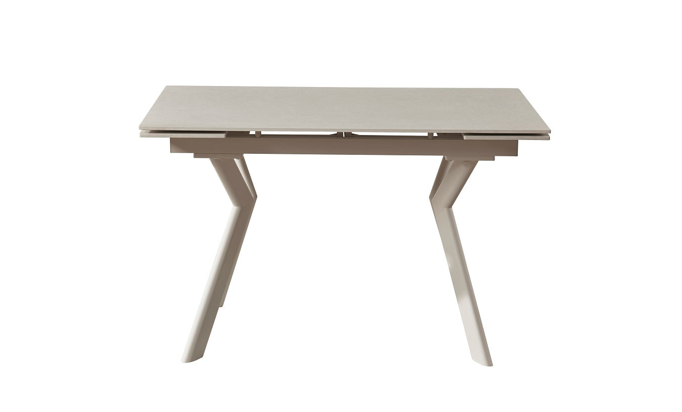 Table à manger extensible avec plateau en céramique, 140/200x80xH76CM - ARIA