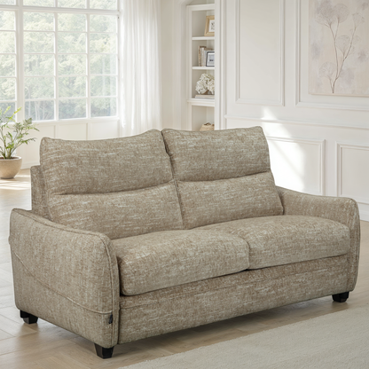 Canapé convertible clic-clac avec coffre convertible en tissu anti tache, 188x98xH100CM - MARKO