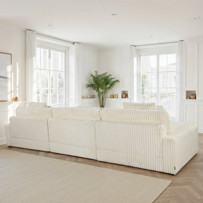 Canapé angle velours réversible  tissu doux - VITO