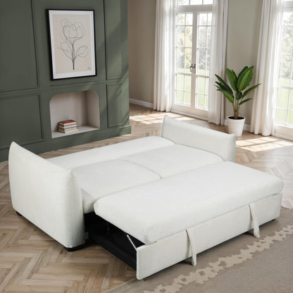 Canapé convertible clic-clac avec coffre convertible en tissu anti tache, 206x101xH93CM - NAOMI