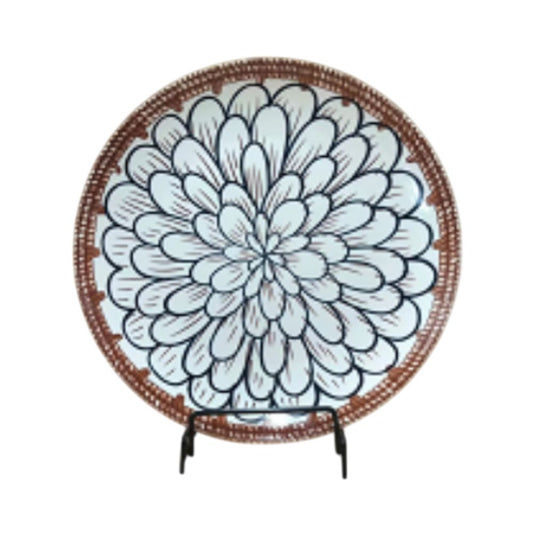 Assiette plate en céramique, D8 pouces