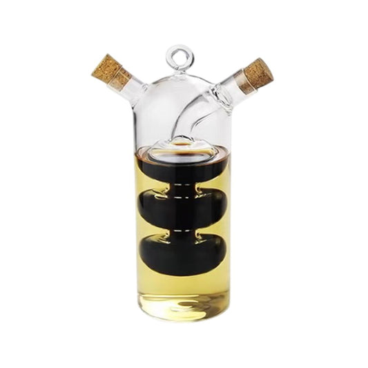 Bouteille d'huile en verre transparent