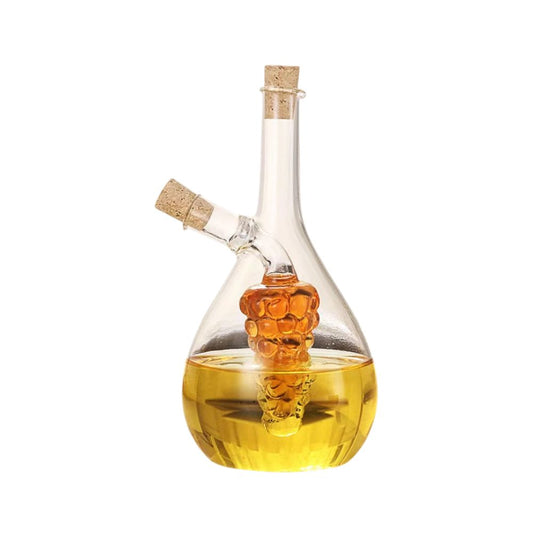 Bouteille d'huile en verre transparent