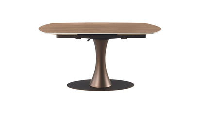 NALA Table à manger extensible avec plateau en céramique, 160/240x90xH76/74CM