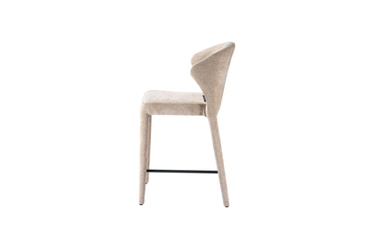 Chaise haute tabouret de bar en tissu anti tache, 57x51xH98CM - NOAM