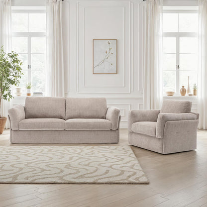 Canapé / fauteuil en tissu anti tache, H87CM - LUCIA