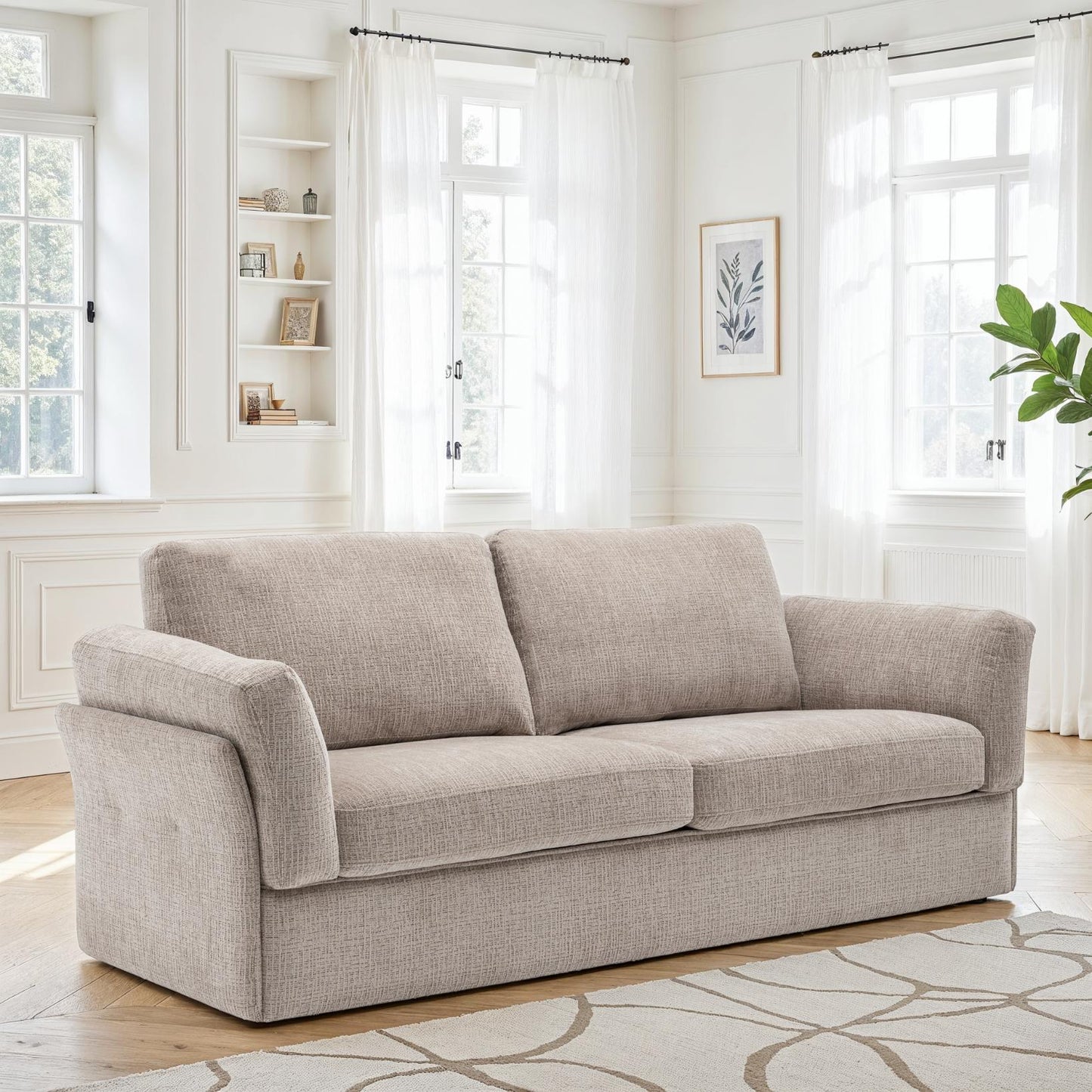 Canapé / fauteuil en tissu anti tache, H87CM - LUCIA