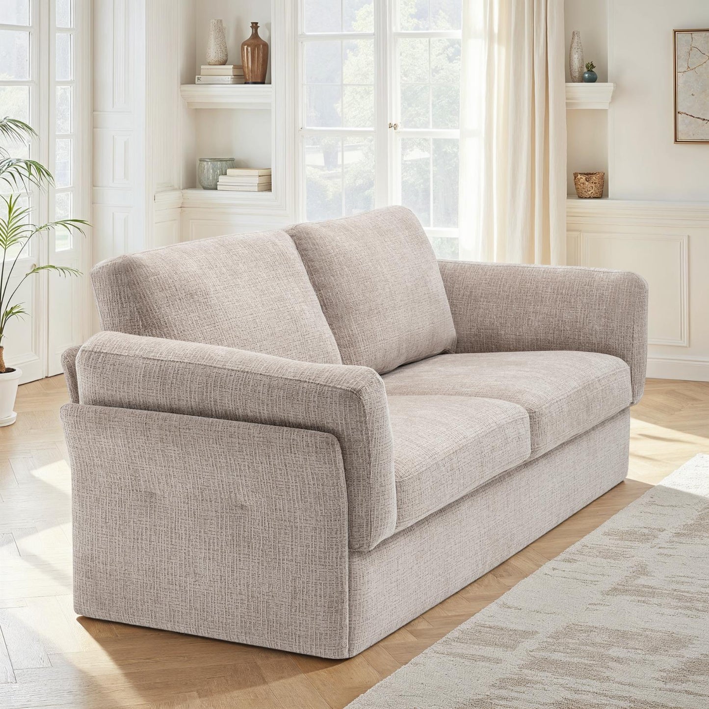 Canapé / fauteuil en tissu anti tache, H87CM - LUCIA