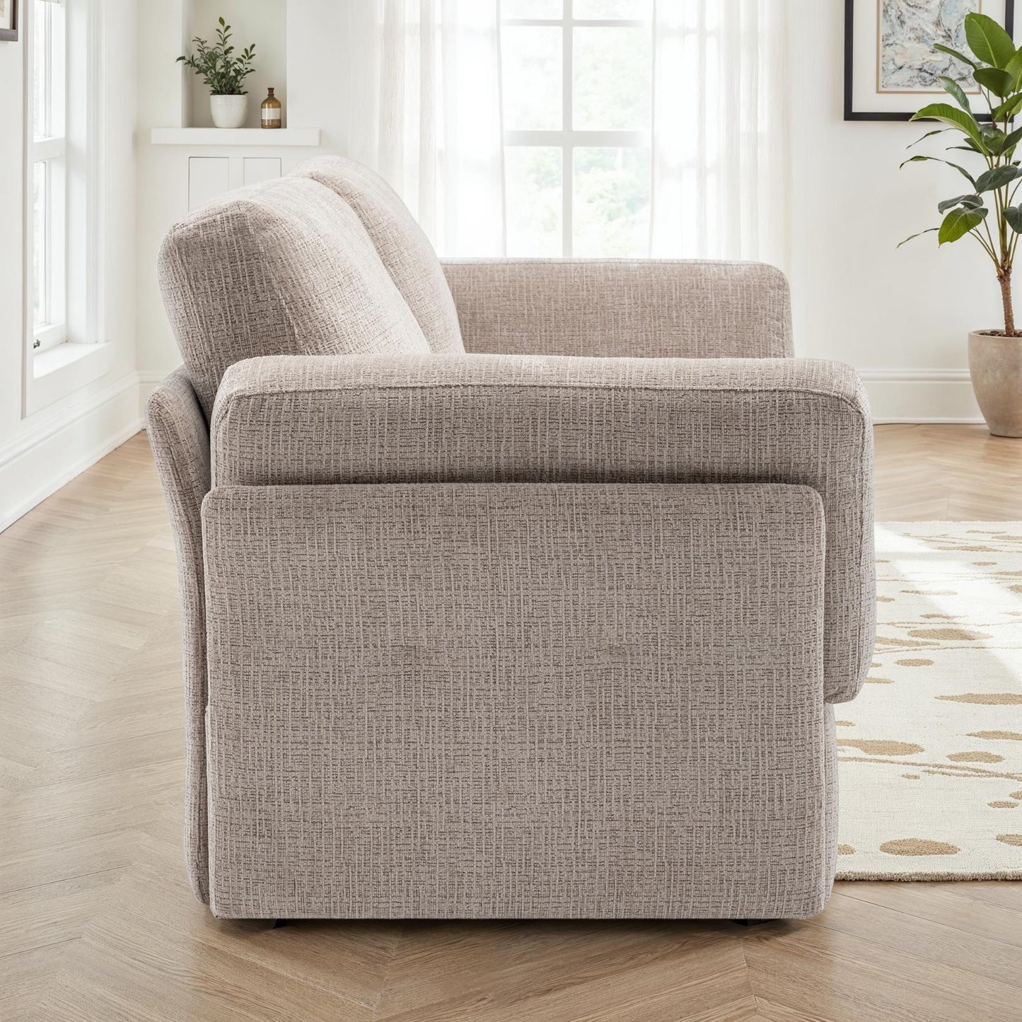 Canapé / fauteuil en tissu anti tache, H87CM - LUCIA