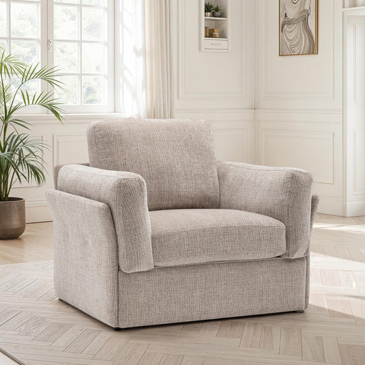 Canapé / fauteuil en tissu anti tache, H87CM - LUCIA