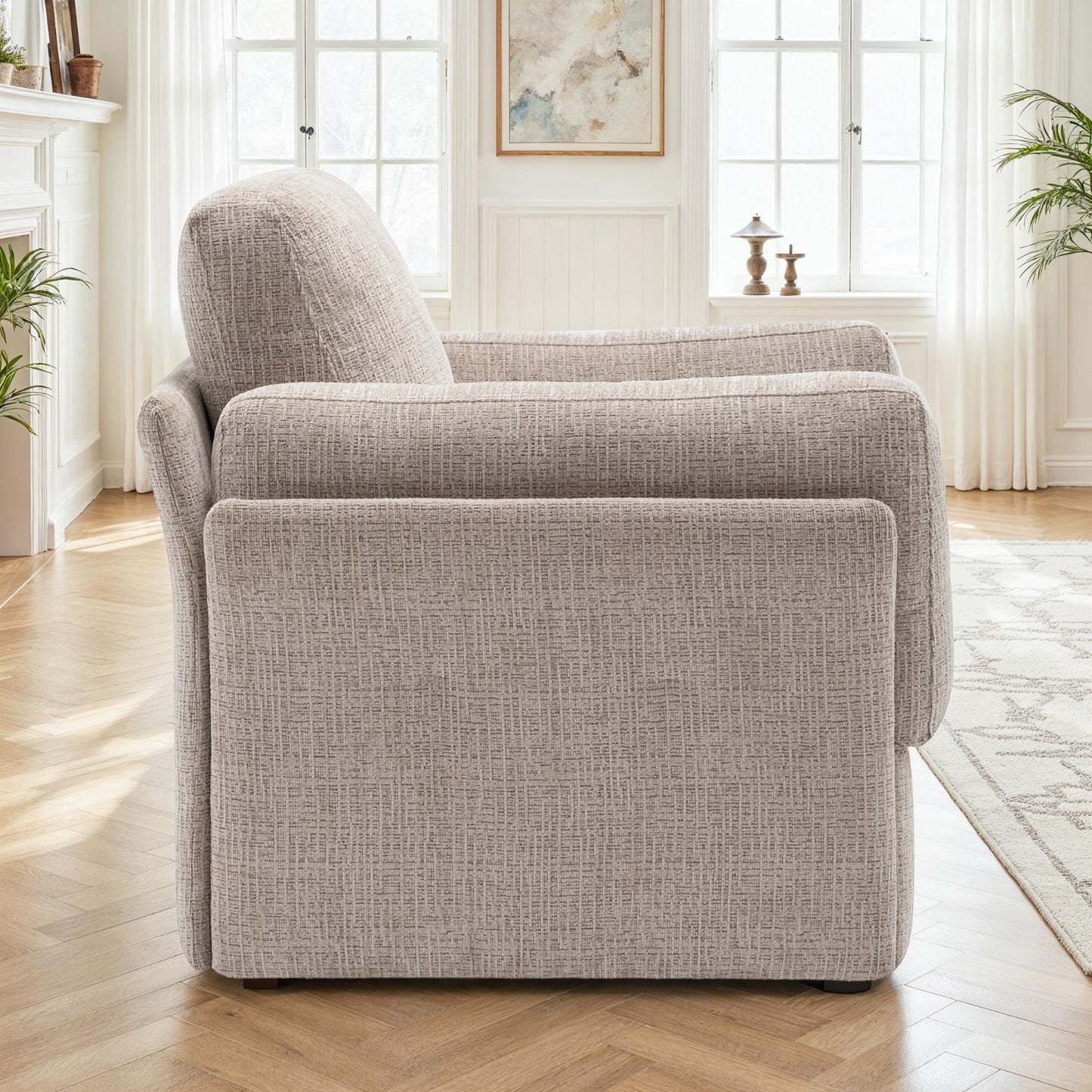 Canapé / fauteuil en tissu anti tache, H87CM - LUCIA