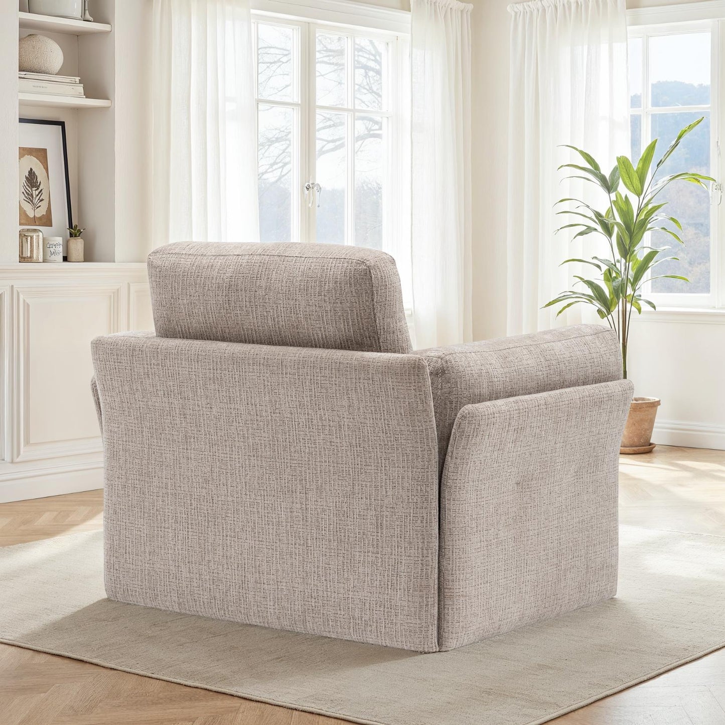 Canapé / fauteuil en tissu anti tache, H87CM - LUCIA