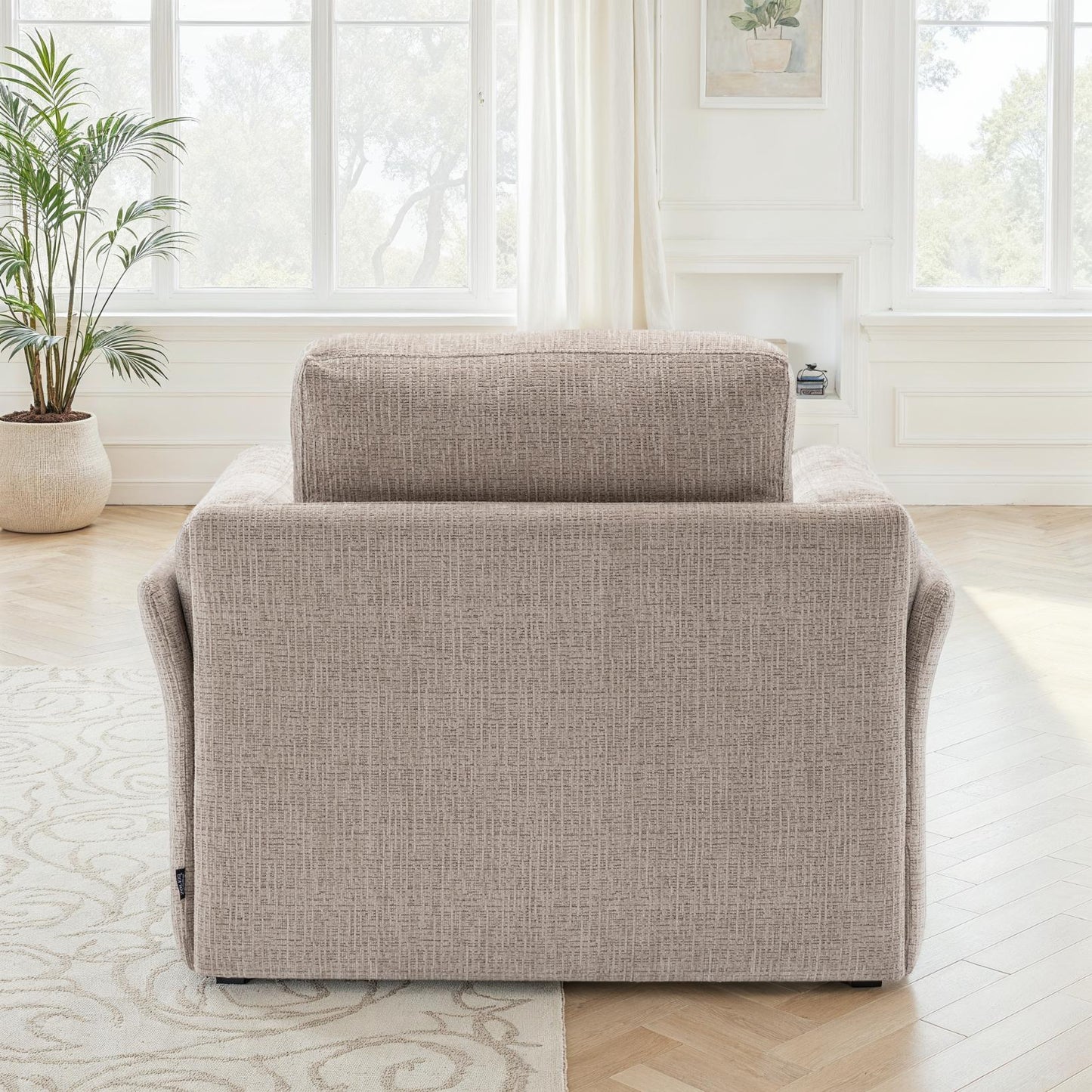 Canapé / fauteuil en tissu anti tache, H87CM - LUCIA