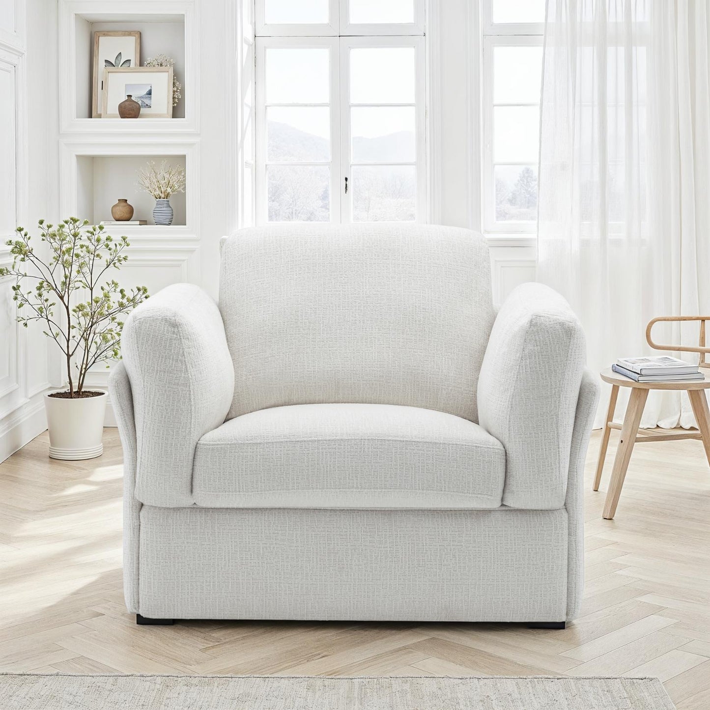 Canapé / fauteuil en tissu anti tache, H87CM - LUCIA
