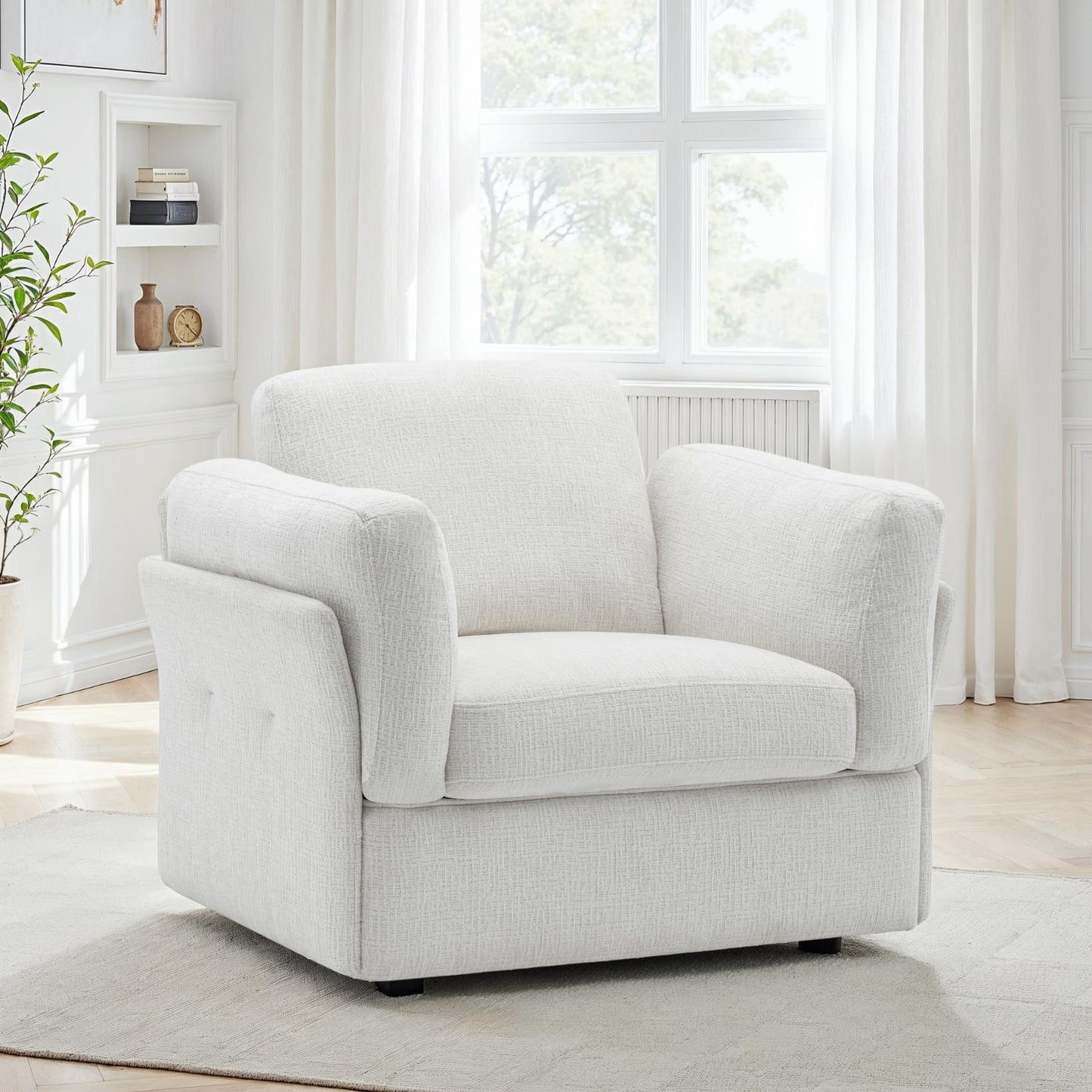 Canapé / fauteuil en tissu anti tache, H87CM - LUCIA