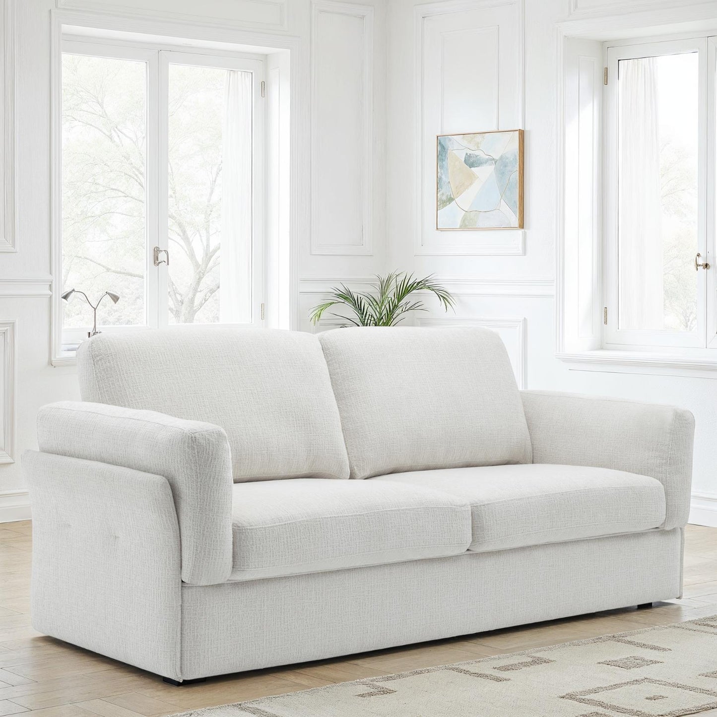 Canapé / fauteuil en tissu anti tache, H87CM - LUCIA