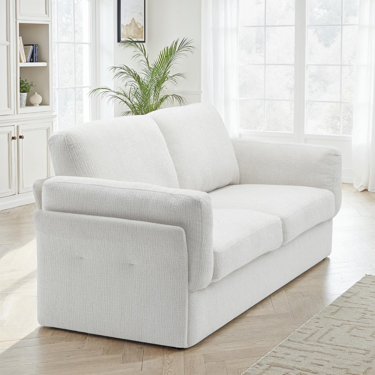 Canapé / fauteuil en tissu anti tache, H87CM - LUCIA