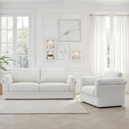 Canapé / fauteuil en tissu anti tache, H87CM - LUCIA