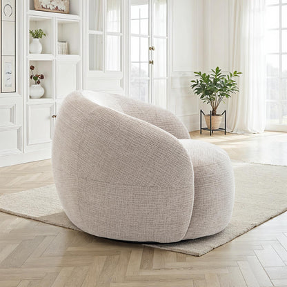 Fauteuil pivotant en tissu anti tache, 89x91xH72CM - INERA