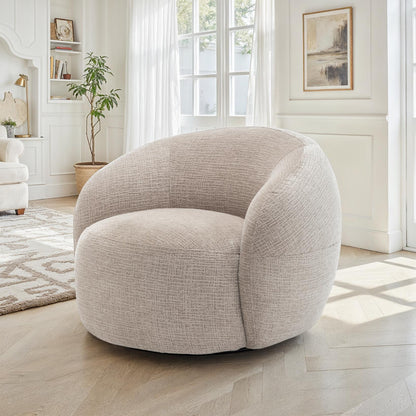 Fauteuil pivotant en tissu anti tache, 89x91xH72CM - INERA