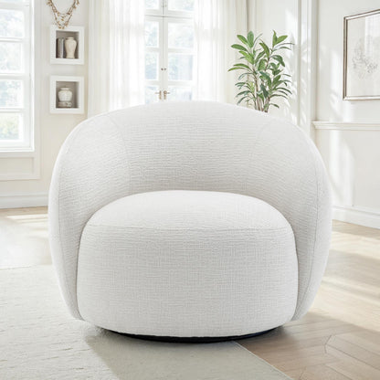 Fauteuil pivotant en tissu anti tache, 89x91xH72CM - INERA