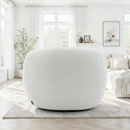 Fauteuil pivotant en tissu anti tache, 89x91xH72CM - INERA