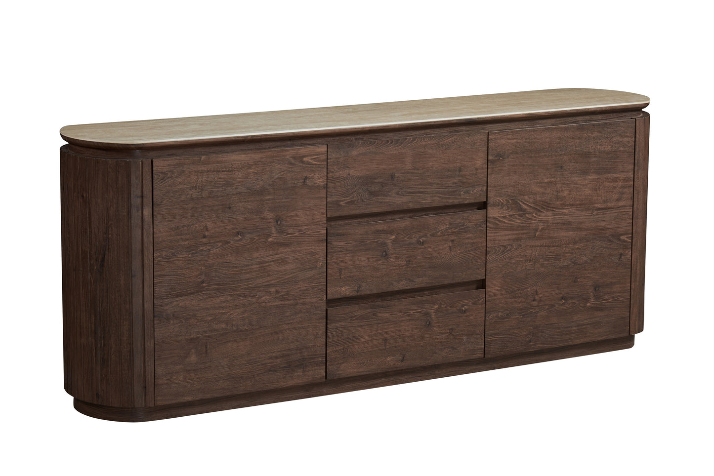 Buffet en particules de bois plateau céramique, 200x40xH80CM - JAPANDI