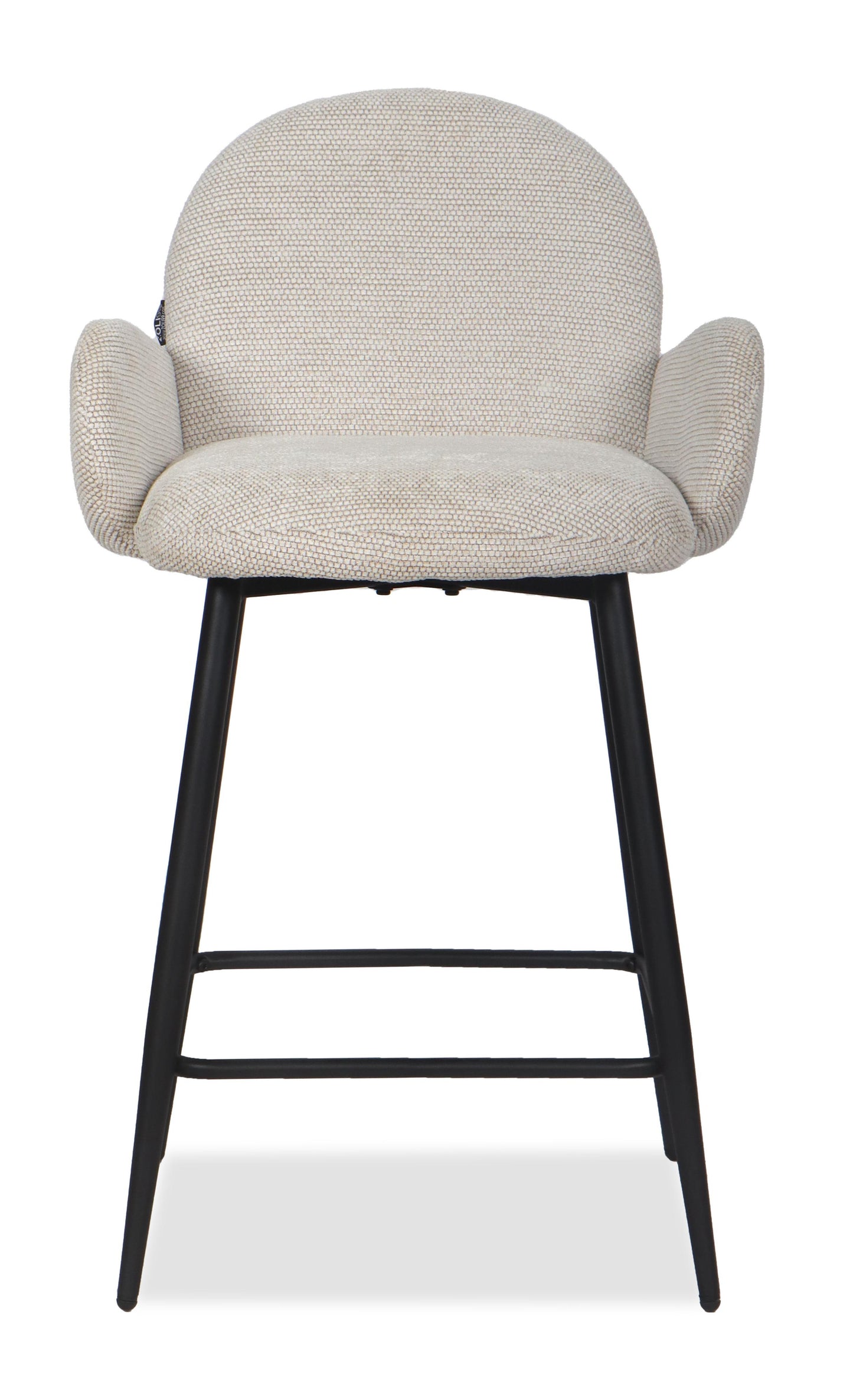 Chaise Haute Tabouret de bar en tissu anti tache, 57x55xH108CM ( 65 cm hauteur assise)- EDEN