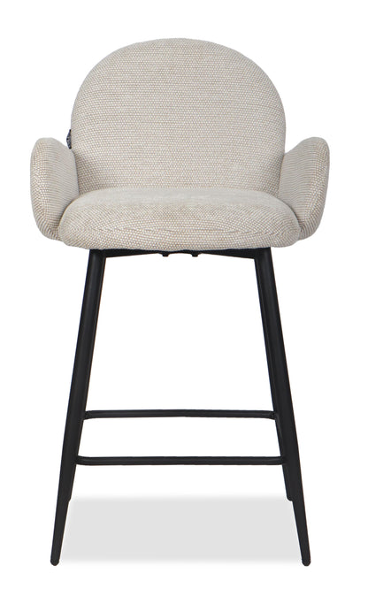 Chaise Haute Tabouret de bar en tissu anti tache, 57x55xH108CM ( 65 cm hauteur assise)- EDEN