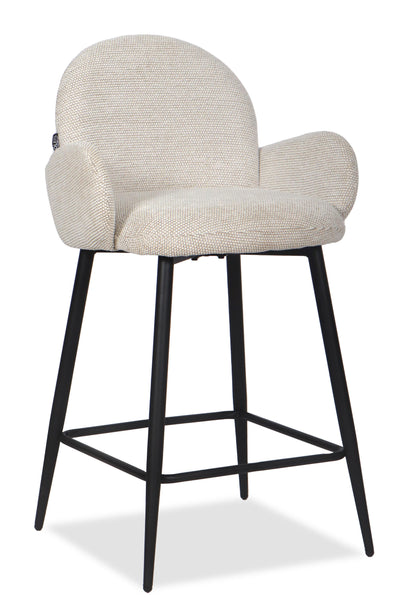 Chaise Haute Tabouret de bar en tissu anti tache, 57x55xH108CM ( 65 cm hauteur assise)- EDEN