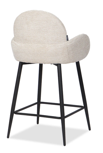 Chaise Haute Tabouret de bar en tissu anti tache, 57x55xH108CM ( 65 cm hauteur assise)- EDEN