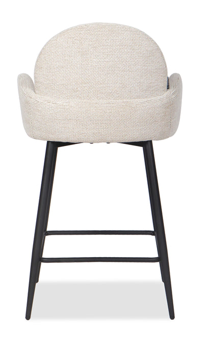 Chaise Haute Tabouret de bar en tissu anti tache, 57x55xH108CM ( 65 cm hauteur assise)- EDEN