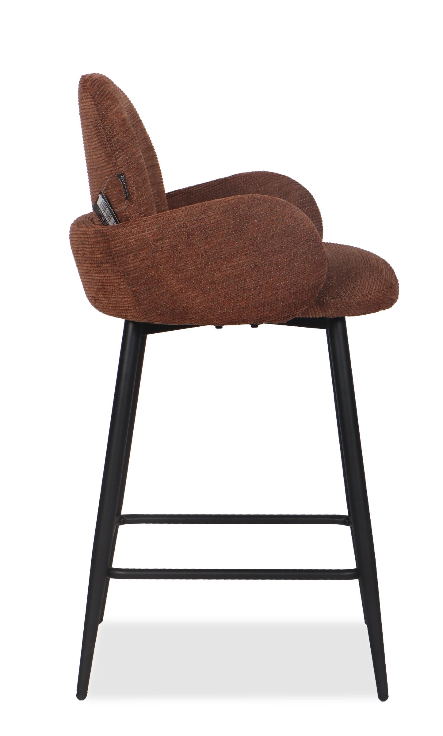 Chaise Haute Tabouret de bar en tissu anti tache, 57x55xH108CM ( 65 cm hauteur assise)- EDEN