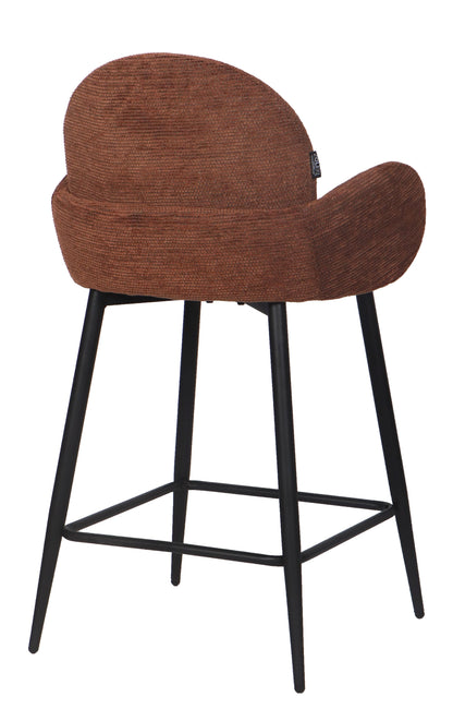 Chaise Haute Tabouret de bar en tissu anti tache, 57x55xH108CM ( 65 cm hauteur assise)- EDEN