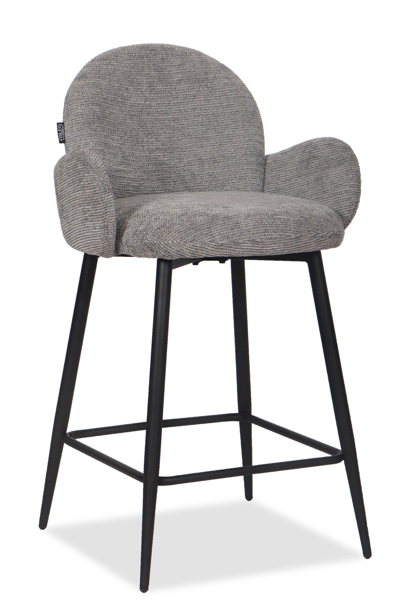 Chaise Haute Tabouret de bar en tissu anti tache, 57x55xH108CM ( 65 cm hauteur assise)- EDEN