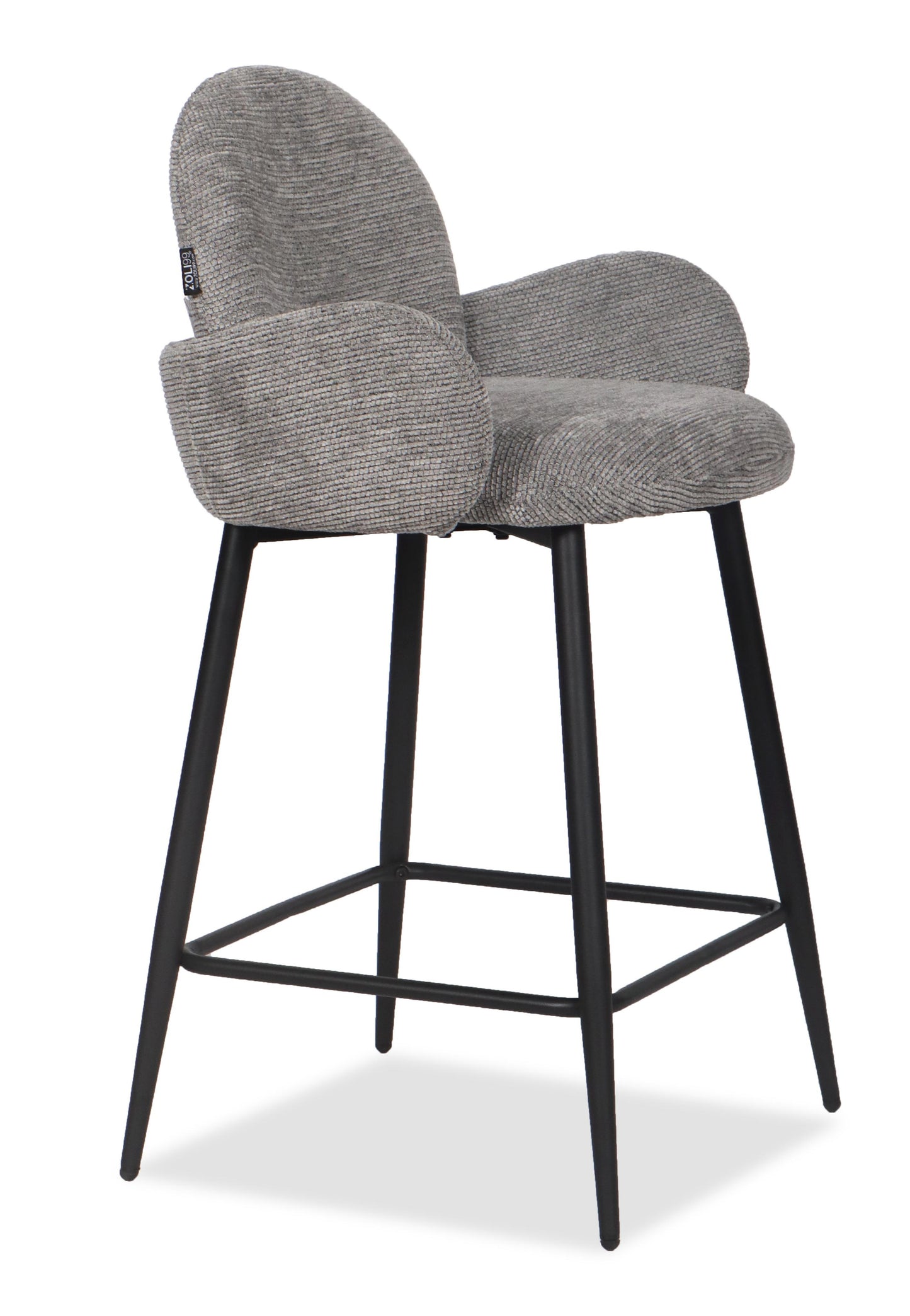 Chaise Haute Tabouret de bar en tissu anti tache, 57x55xH108CM ( 65 cm hauteur assise)- EDEN