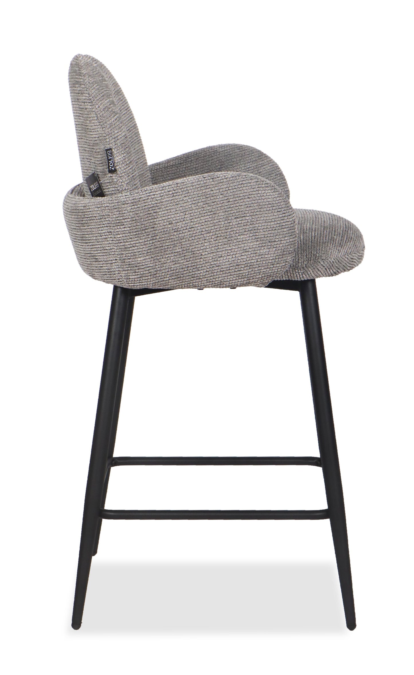 Chaise Haute Tabouret de bar en tissu anti tache, 57x55xH108CM ( 65 cm hauteur assise)- EDEN