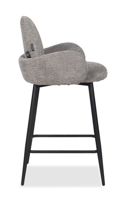 Chaise Haute Tabouret de bar en tissu anti tache, 57x55xH108CM ( 65 cm hauteur assise)- EDEN