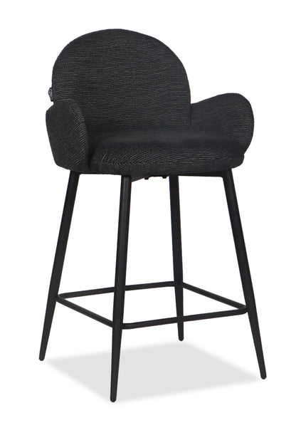 Chaise Haute Tabouret de bar en tissu anti tache, 57x55xH108CM ( 65 cm hauteur assise)- EDEN