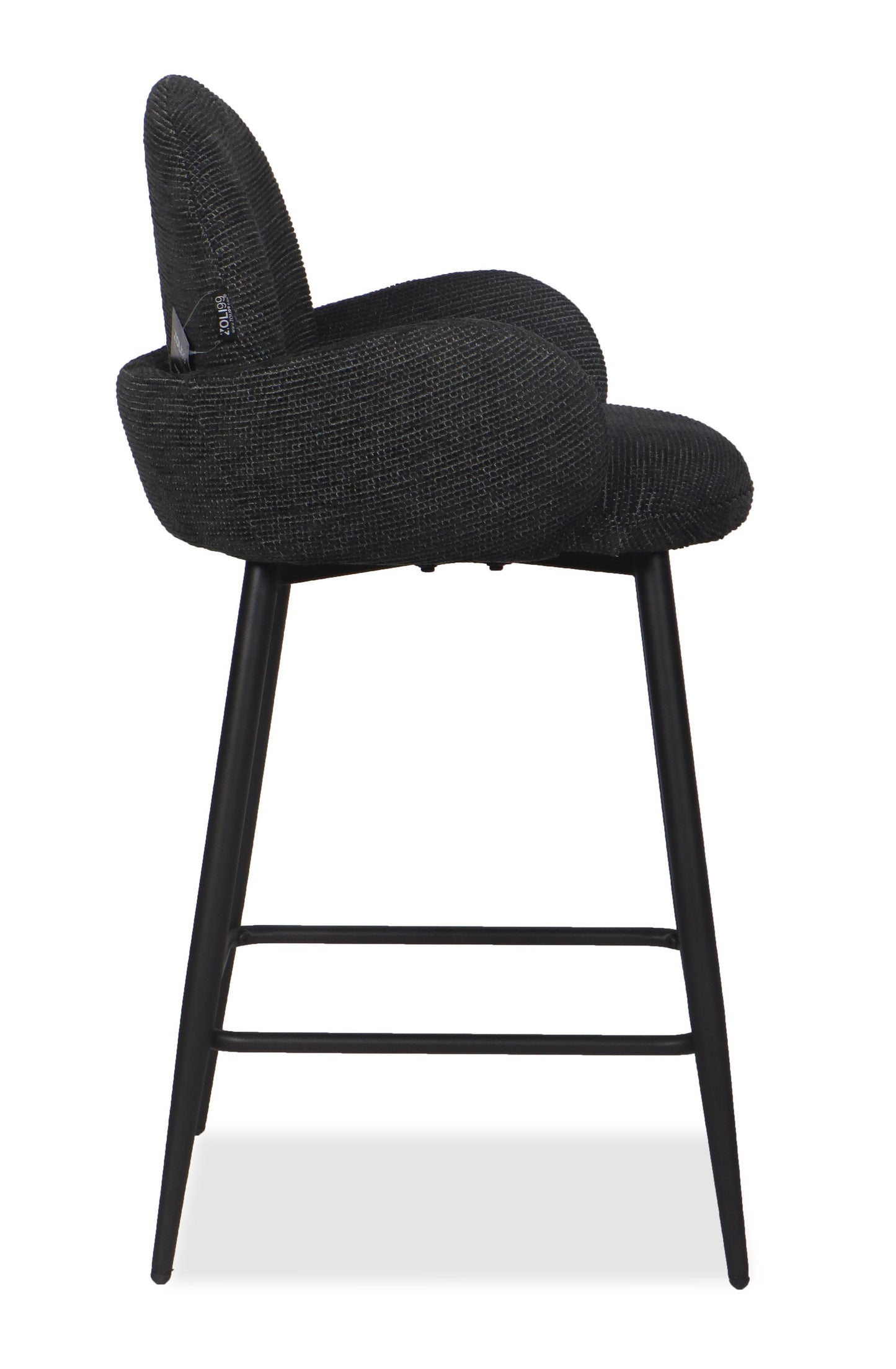 Chaise Haute Tabouret de bar en tissu anti tache, 57x55xH108CM ( 65 cm hauteur assise)- EDEN