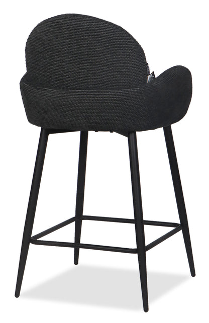 Chaise Haute Tabouret de bar en tissu anti tache, 57x55xH108CM ( 65 cm hauteur assise)- EDEN
