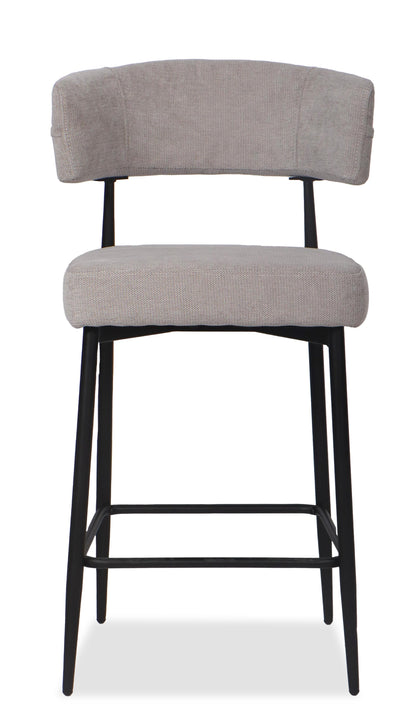 Chaise Haute Tabouret de bar en tissu anti tache, 51x51xH96CM - YAARA ( 65 cm hauteur assise)