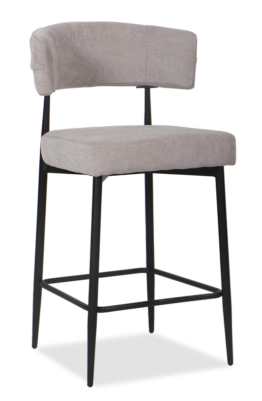 Chaise Haute Tabouret de bar en tissu anti tache, 51x51xH96CM - YAARA ( 65 cm hauteur assise)