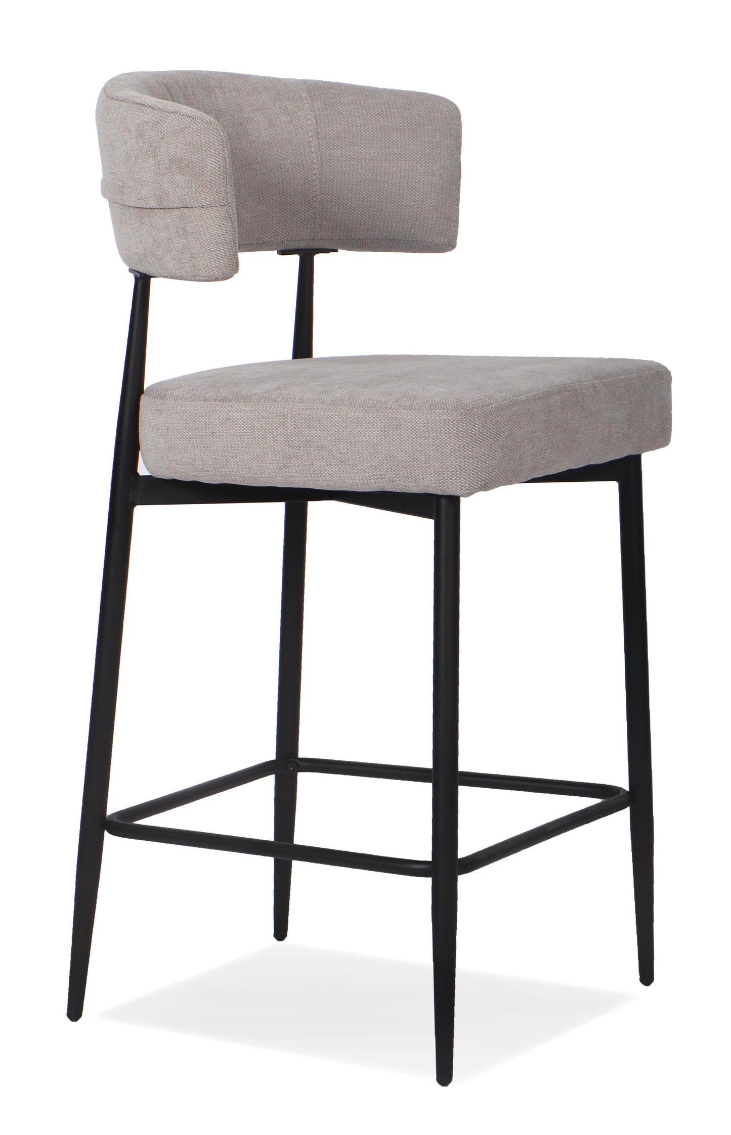 Chaise Haute Tabouret de bar en tissu anti tache, 51x51xH96CM - YAARA ( 65 cm hauteur assise)
