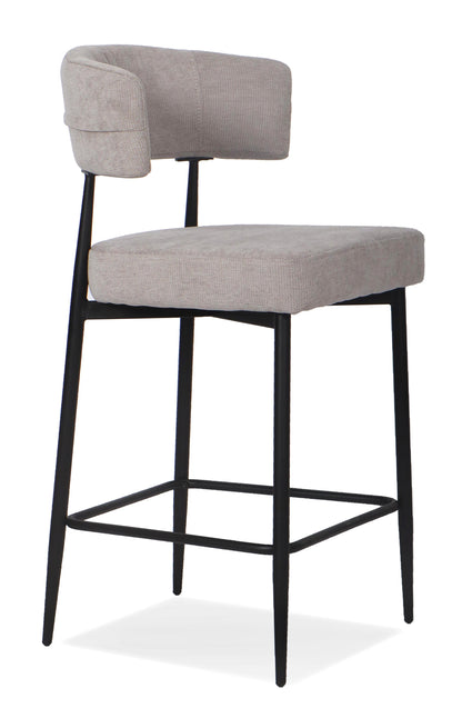 Chaise Haute Tabouret de bar en tissu anti tache, 51x51xH96CM - YAARA ( 65 cm hauteur assise)