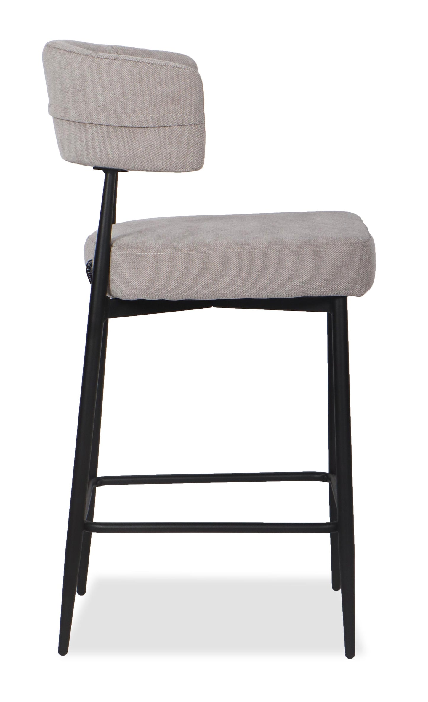 Chaise Haute Tabouret de bar en tissu anti tache, 51x51xH96CM - YAARA ( 65 cm hauteur assise)