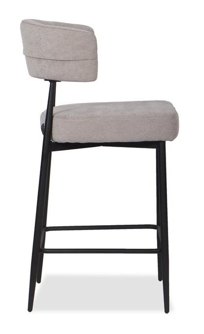 Chaise Haute Tabouret de bar en tissu anti tache, 51x51xH96CM - YAARA ( 65 cm hauteur assise)