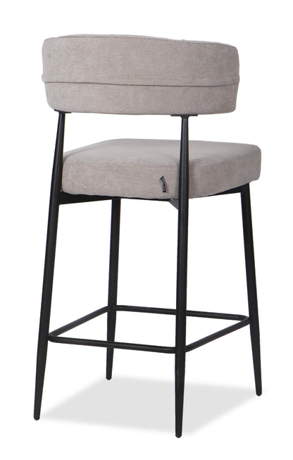 Chaise Haute Tabouret de bar en tissu anti tache, 51x51xH96CM - YAARA ( 65 cm hauteur assise)